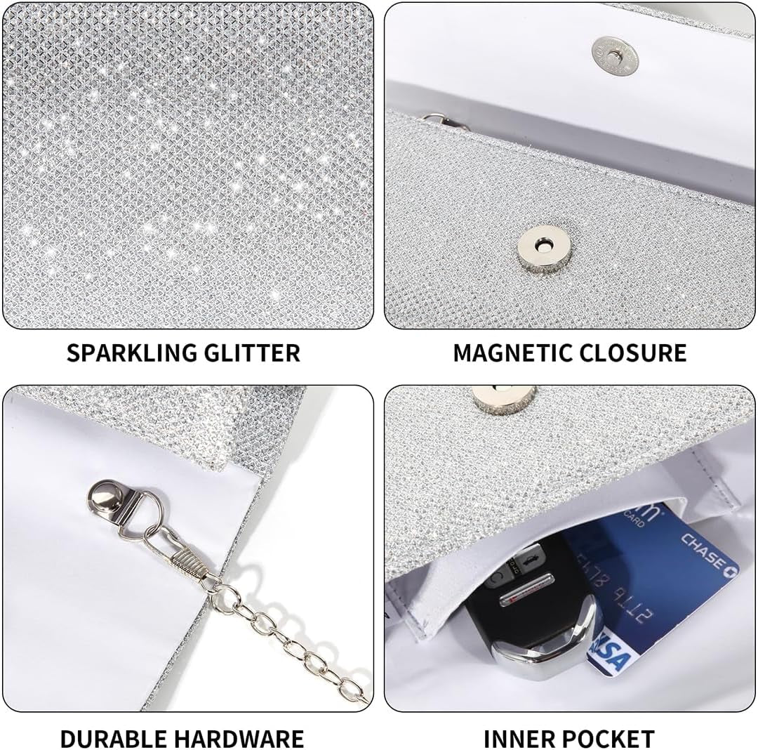 Evening Bag Clutch Purses for Women Ladies Sparkling Party Handbag Wedding Bag