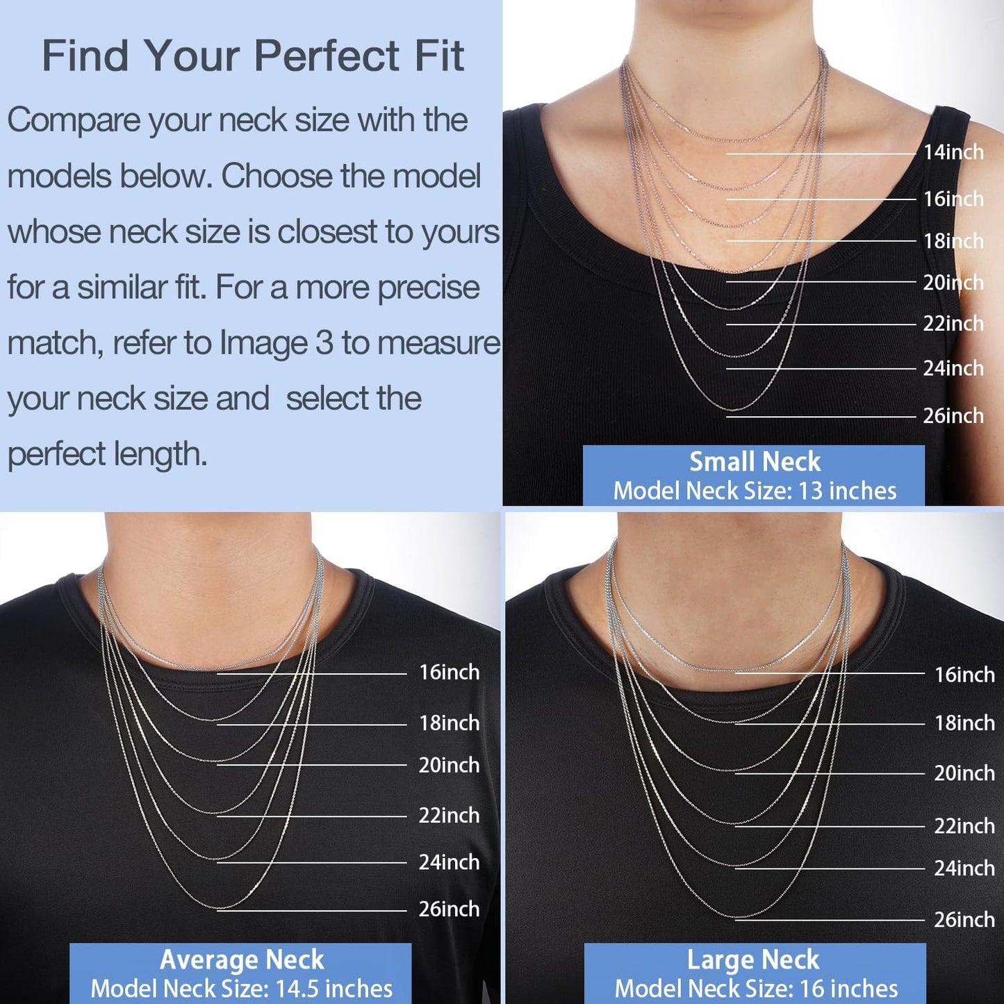 Solid 18K Gold over 925 Sterling Silver Chain Necklace for Women Girls, 0.8Mm Box Chain Lobster Claw Clasp-Super Thin & Strong Necklace Chain 16/18/20/22/24 Inch