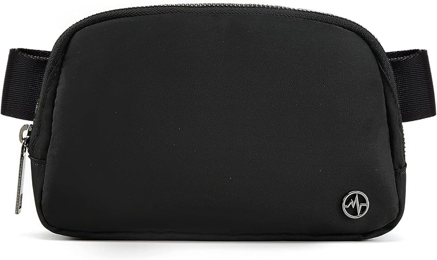 Cross Body Fanny Pack for Women, Fashion Waist Packs, Crossbody Bags, Belt Bag with Adjustable Strap (Black)