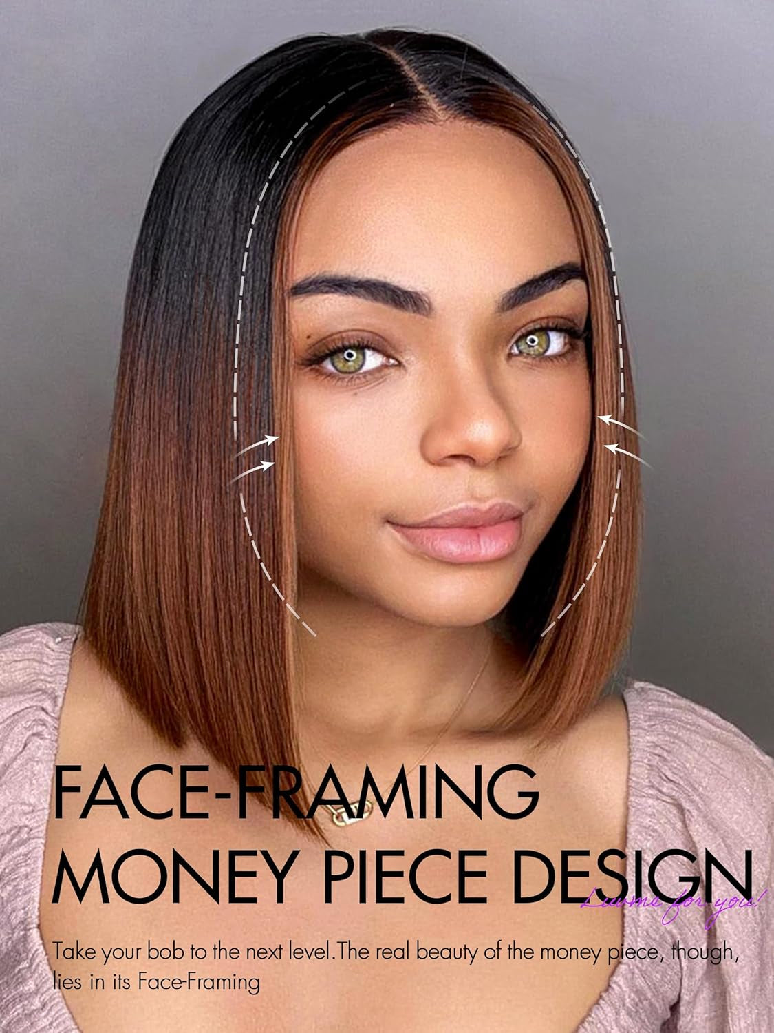 10" Mix Brown Glueless Bob Wigs Human Hair Pre Plucked, 5X5 HD Lace Closure Wigs Human Hair 180 Density, Ready to Go Wig with Bleached Knots & Pre Cut Lace