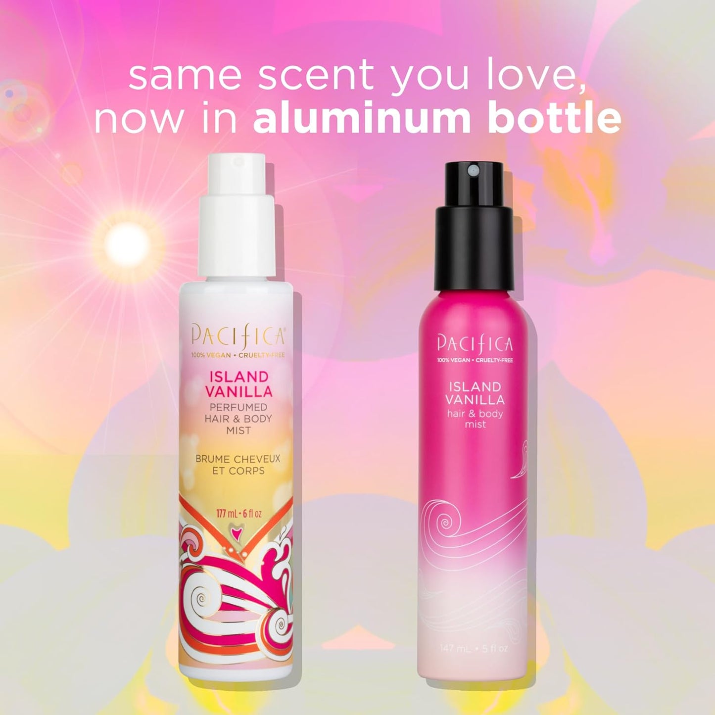 Beauty Island Vanilla Hair & Body Mist, Functional Fragrance Spray for a Mood-Lifting Experience, Paraben-Free, Vegan & Cruelty-Free