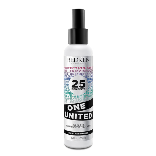 Redken One United All-In-One Leave in Conditioner - Multi-Benefit Treatment for All Hair Types, Heat Protectant Spray, Paraben Free