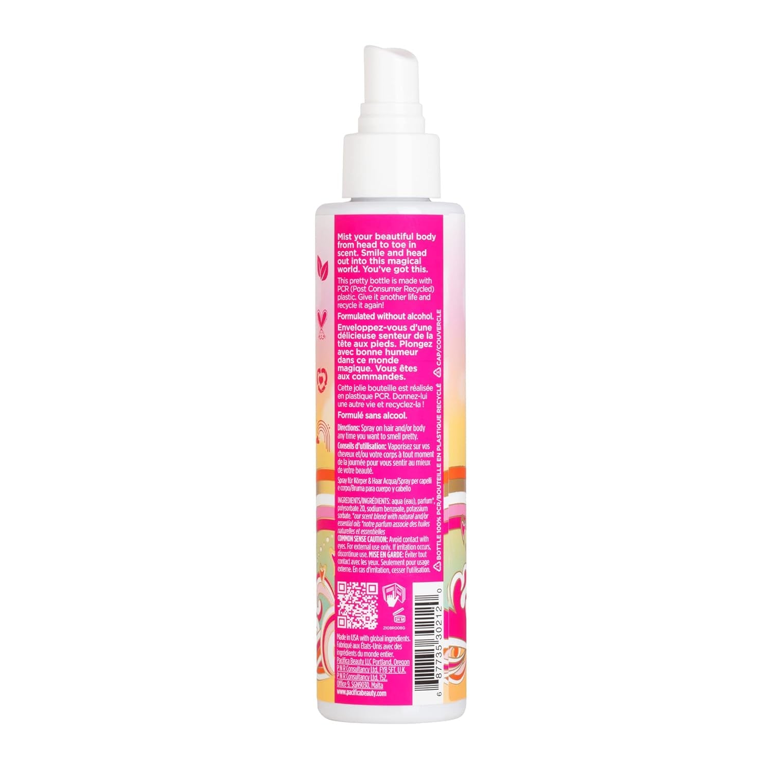 Beauty Island Vanilla Hair & Body Mist, Functional Fragrance Spray for a Mood-Lifting Experience, Paraben-Free, Vegan & Cruelty-Free