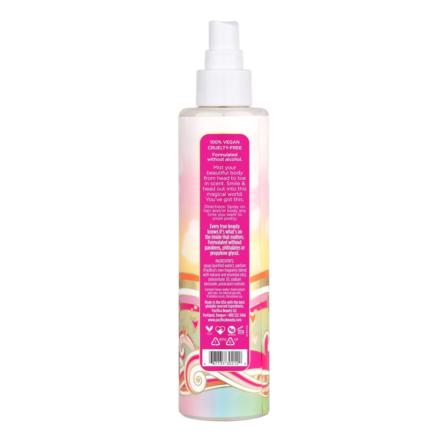 Beauty Island Vanilla Hair & Body Mist, Functional Fragrance Spray for a Mood-Lifting Experience, Paraben-Free, Vegan & Cruelty-Free