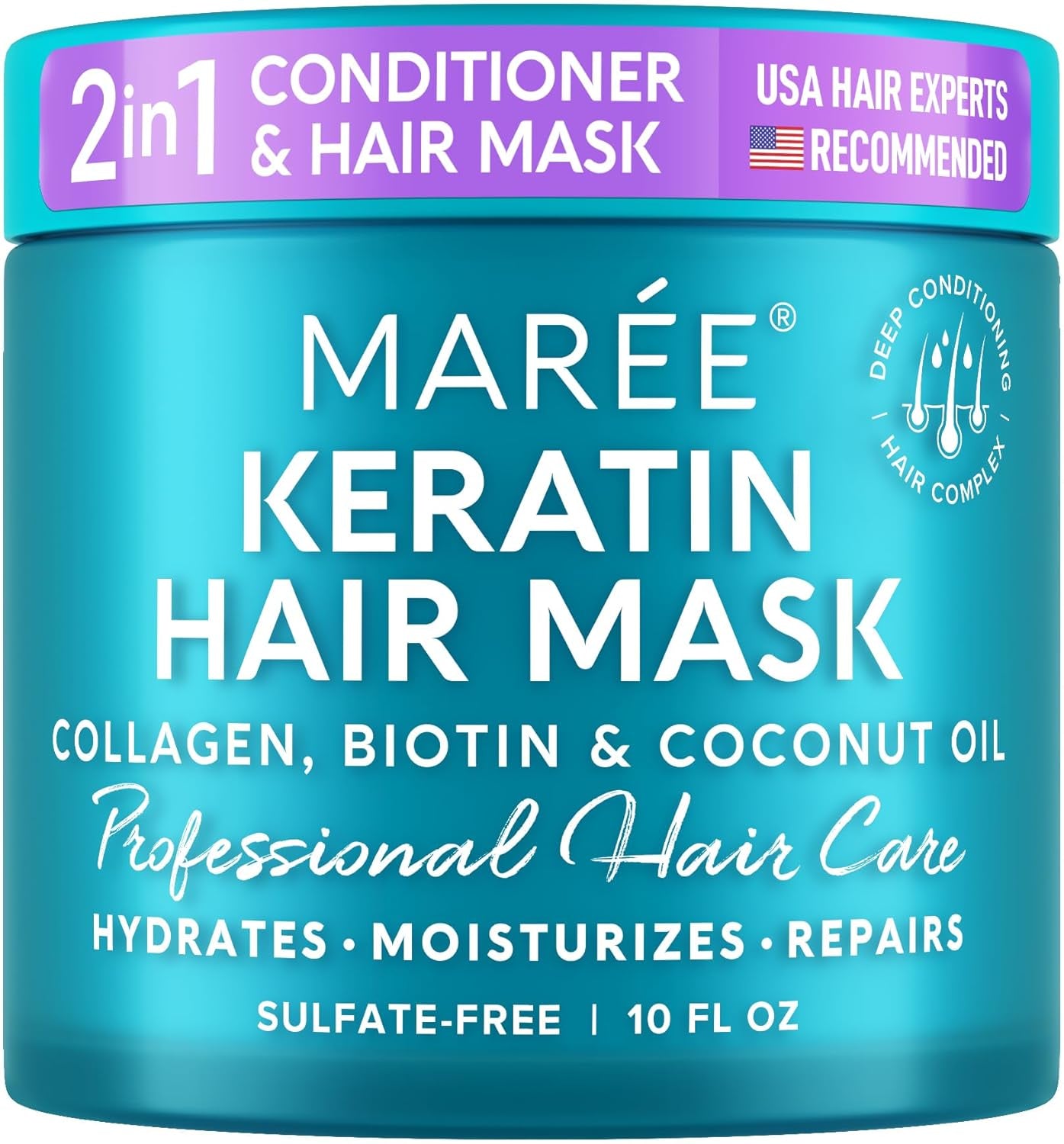 Hair Mask for Damaged Hair - Keratin Treatment Conditioner - Extremely Deep Conditioning Mask, Hydrating & Repairing, Keratina Mascarilla Para El Cabello