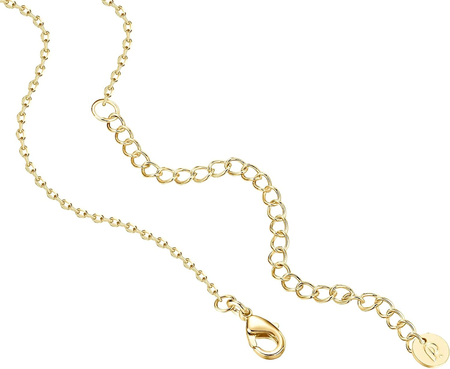14K Gold Plated Station Necklace - Simulated Diamond BTY Layering Necklaces - Womens CZ Chain