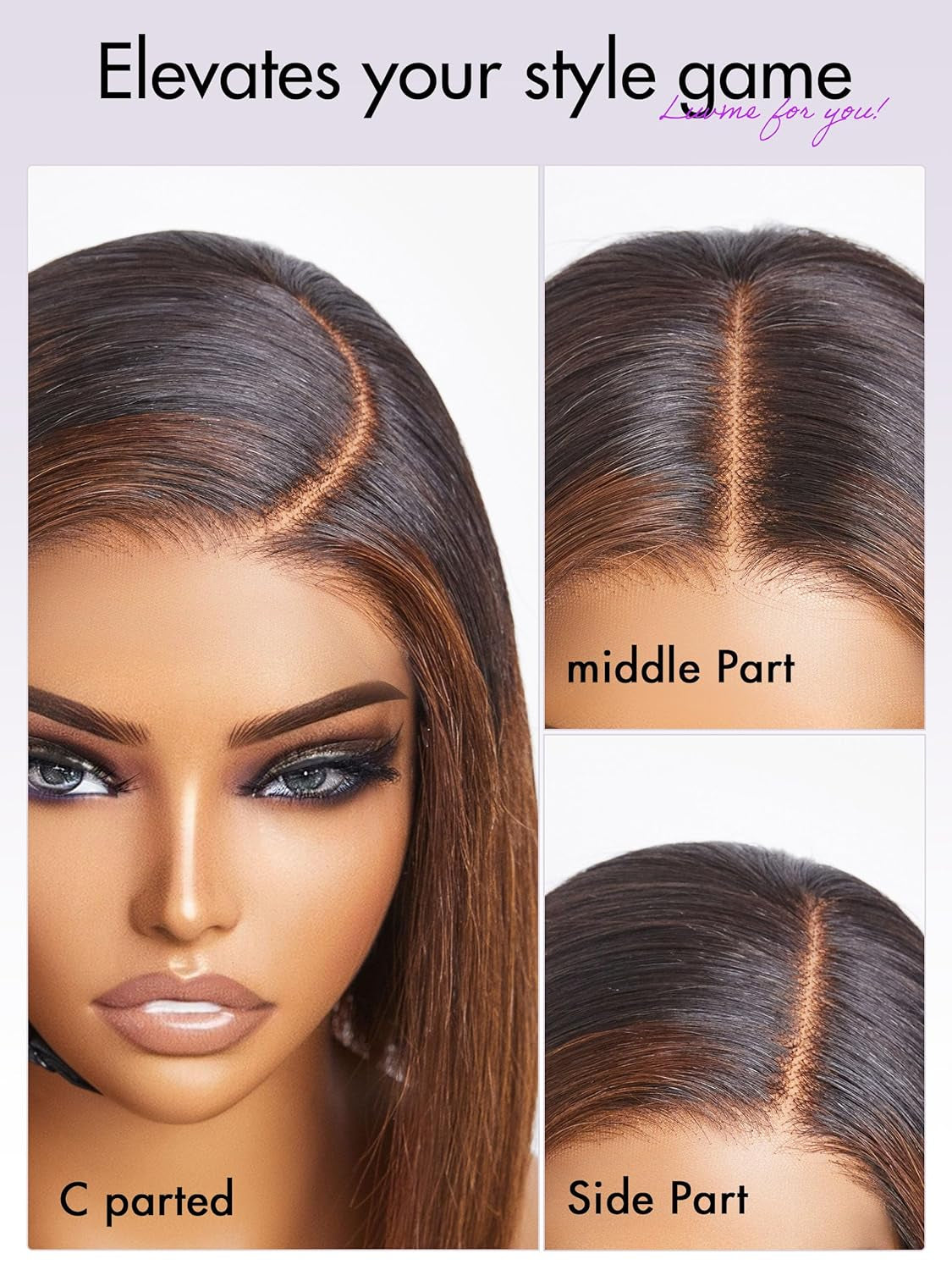 10" Mix Brown Glueless Bob Wigs Human Hair Pre Plucked, 5X5 HD Lace Closure Wigs Human Hair 180 Density, Ready to Go Wig with Bleached Knots & Pre Cut Lace